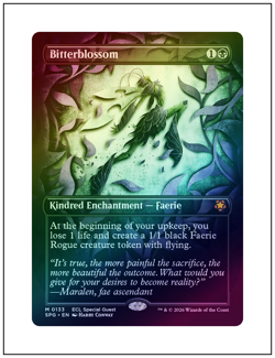 1x Bitterblossom, Special Guest Foil, Lorwyn Eclipsed, Magic MTG NM - Image 1