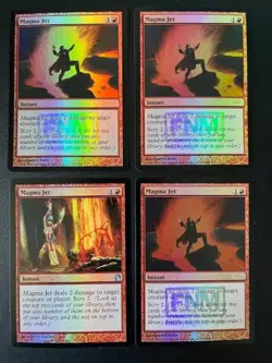 MTG- Magma Jet x4 - FOIL (3x FNM, 1x Theros) - Image 1