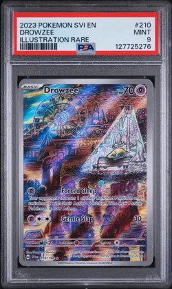 2023 POKEMON SVI EN-SCARLET & VIOLET ILLUSTRATION RARE #210 DROWZEE PSA 9 - Image 1