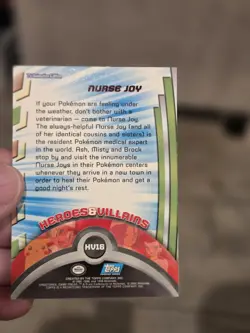 Topps Pokemon Tv Animation Series Heroes And Villains Nurse Joy Hv16 NM - Image 2