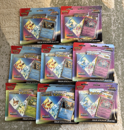 Pokemon TCG Prismatic Evolutions Tech Sticker Collection 3-Pack SEALED -Lot of 8 - Image 1