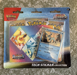Pokemon TCG Prismatic Evolutions Tech Sticker Collection 3-Pack SEALED -Lot of 8 - Image 4