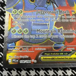 Mega Heracross ex 108/094 Me02: Phantasmal Flames Holo Pokemon Near Mint - Image 5