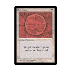 WOTC MtG Beta Red Ward (U) Fair - Image 1