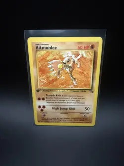 1st Edition Hitmonlee Rare Fossil 22/62 Pokemon TCG - Image 1