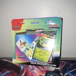 Pokemon Scarlet & Violet Prismatic Evolutions Lot of 3 Sealed Tech Sticker Packs - Image 2