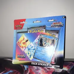 Pokemon Scarlet & Violet Prismatic Evolutions Lot of 3 Sealed Tech Sticker Packs - Image 3