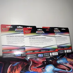 Pokemon Scarlet & Violet Prismatic Evolutions Lot of 3 Sealed Tech Sticker Packs - Image 4