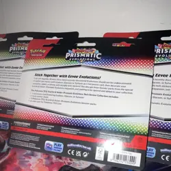 Pokemon Scarlet & Violet Prismatic Evolutions Lot of 3 Sealed Tech Sticker Packs - Image 5