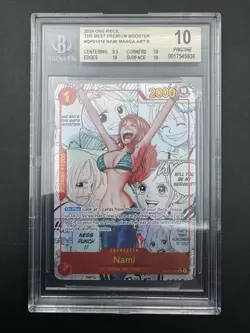 One Piece CCG Nami The Premium Best Booster Nami Manga Alt Art OP01-016 BGS 10 - Image 2