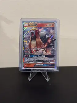 Pokemon Entei GX TCG Shining Legends Holo Ultra Rare Card 10/73 - Image 1