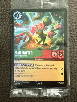 Disney Lorcana D23 2026 Mad Hatter Unruly Eccentric Card TCG Gold Member Promo - Image 1