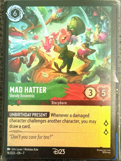 Disney Lorcana D23 2026 Mad Hatter Unruly Eccentric Card TCG Gold Member Promo - Image 3