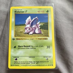 Pokemon Card Nidoran M 1st Edition Base Set Shadowless 55/102 NM - Image 5
