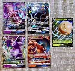 Pokemon TCG Jumbo Promo Card Lot - Mewtwo, Charizard, Espeon, Umbreon GX - Image 1
