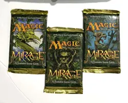 Mirage Sealed Booster Pack 3 Lot MTG Magic the Gathering 1996 - Image 1