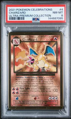 2021 POKEMON CELEBRATIONS ULTRA-PREMIUM COLLECTION #4 CHARIZARD PSA 8 - Image 1