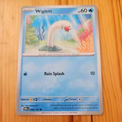 POKEMON S&V OBSIDIAN FLAMES TCG: Wiglett / Common #058/197 - Image 1
