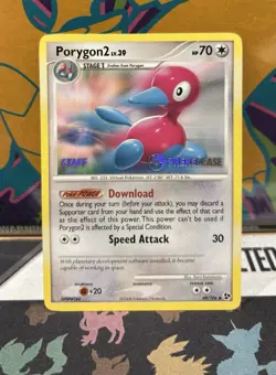 Porygon2 STAFF Prerelease Stamped Promo Pokemon 2008 D&P Great Encounters 49/106 - Image 1