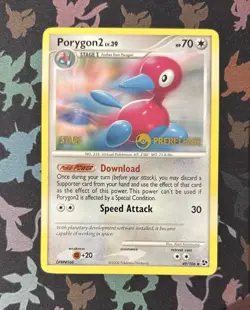 Porygon2 STAFF Prerelease Stamped Promo Pokemon 2008 D&P Great Encounters 49/106 - Image 5