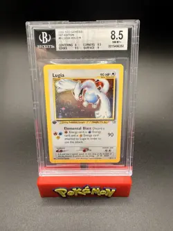 2000 POKEMON NEO GENESIS 1ST ED #9 LUGIA-HOLO BGS 8.5 VERY CLEAN Swirl - Image 1