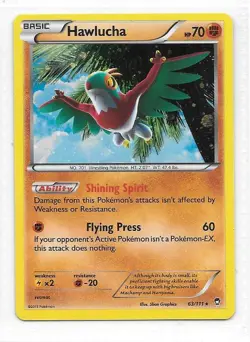 Pokemon --- HAWLUCHA --- XY Furious Fists! HOLO! NM/Mint! 63/111 - Image 3