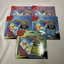 5 Pokemon TCG Prismatic Evolutions Tech Sticker Collection Set Lot Of 5 Sealed - Image 1