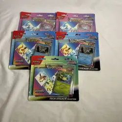 5 Pokemon TCG Prismatic Evolutions Tech Sticker Collection Set Lot Of 5 Sealed - Image 3
