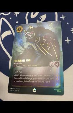 The Horned King - Wicked Ruler (Enchanted) 226/204 Whispers in the Well Lorcana - Image 3