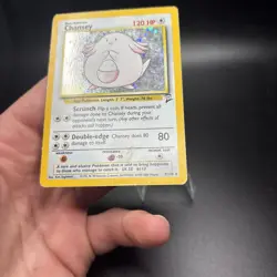 Pokemon Vintage Card TCG Chansey 3/130 Base Set 2 Holo Rare Card HP -j - Image 5