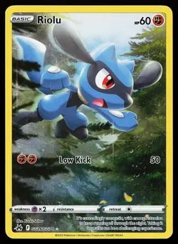 Riolu GG26/GG70 Ultra Rare Crown Zenith Galarian Gallery Pokemon Card - Image 1