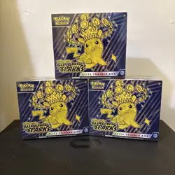 LOT OF 3 Pokemon TCG Surging Sparks Elite Trainer Box ETB SV08 - NEW SEALED - Image 1