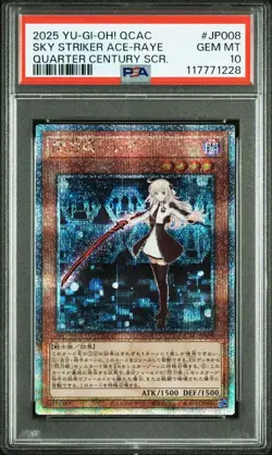 PSA10 Yu-Gi-Oh! Yugioh Sky Striker Ace - Raye 25th QCAC Japanese Trading Card - Image 1