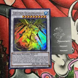 Yugioh Crystron Quariongandrax RATE-EN046 Ultra Rare Raging Tempest - MP - Image 1