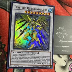 Yugioh Crystron Quariongandrax RATE-EN046 Ultra Rare Raging Tempest - MP - Image 2