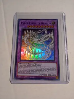 Cyber Eternity Dragon YuGiOh! LDS2-EN033 Purple Ultra Rare 1st Ed - Image 1