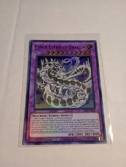 Cyber Eternity Dragon YuGiOh! LDS2-EN033 Purple Ultra Rare 1st Ed - Image 2