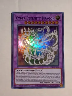 Cyber Eternity Dragon YuGiOh! LDS2-EN033 Purple Ultra Rare 1st Ed - Image 3