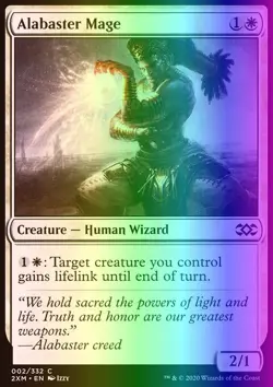 MTG Magic the Gathering Alabaster Mage (2/415) Double Masters NM FOIL - Image 1