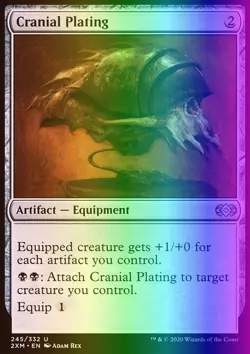 MTG Magic the Gathering Cranial Plating (245/503) Double Masters LP FOIL - Image 1