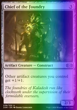 MTG Magic the Gathering Chief of the Foundry (238/503) Double Masters NM FOIL - Image 1