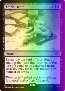 MTG Magic the Gathering Ad Nauseam (76/503) Double Masters LP FOIL - Image 1