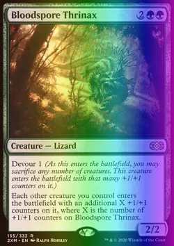 MTG Magic the Gathering Bloodspore Thrinax (155/415) Double Masters NM FOIL - Image 1