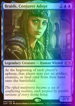 MTG Magic the Gathering Braids, Conjurer Adept (43/415) Double Masters NM FOIL - Image 1