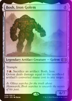 MTG Magic the Gathering Bosh, Iron Golem (236/503) Double Masters LP FOIL - Image 1