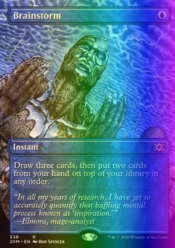 MTG Magic the Gathering Brainstorm (338/503) Double Masters NM FOIL - Image 1