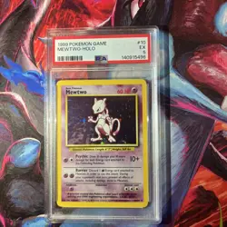 1999 WOTC Pokemon TCG Mewtwo Holo Rare Base Set, Unlimited, PSA 5 Vintage - Image 1