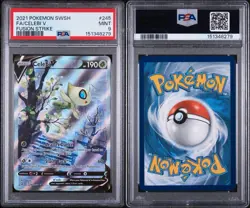 2021 Pokemon Celebi V Alt Art Fusion Strike 245/264 PSA 9 MINT - Image 1
