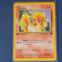 Pokemon Cards - Ponyta 64/82 - Team Rocket 1st Edition WOTC - NM - Image 1