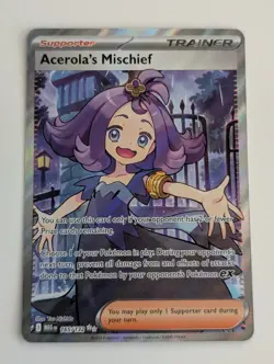 Pokemon TCG Acerola's Mischief 165/132 Me01: Mega Evolution Holo NM - Image 1